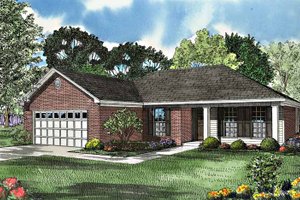 Country Exterior - Front Elevation Plan #17-3132