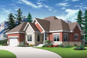 Home Plan - Country Exterior - Front Elevation Plan #23-2527