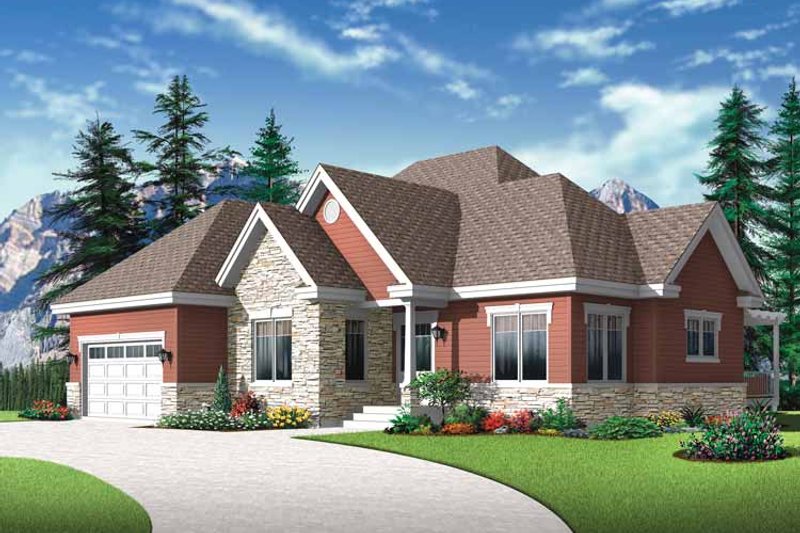 Home Plan - Country Exterior - Front Elevation Plan #23-2527