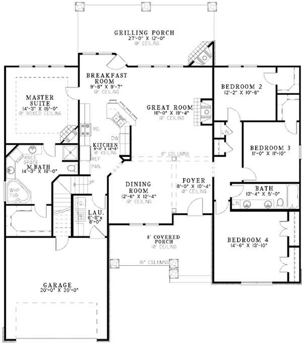 Dream House Plan - Cottage Floor Plan - Main Floor Plan #17-3279