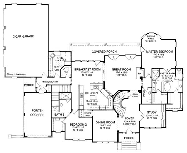 Dream House Plan - Country Floor Plan - Main Floor Plan #952-283