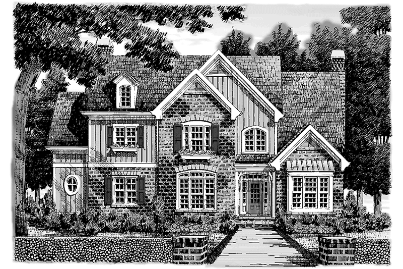 Home Plan - Exterior - Front Elevation 3 for European House Plan #927-861 - 5 bed, 4 bath