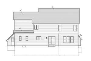 Exterior - Rear Elevation for Colonial House Plan #1010-37 - 4 bed, 2.5 bath