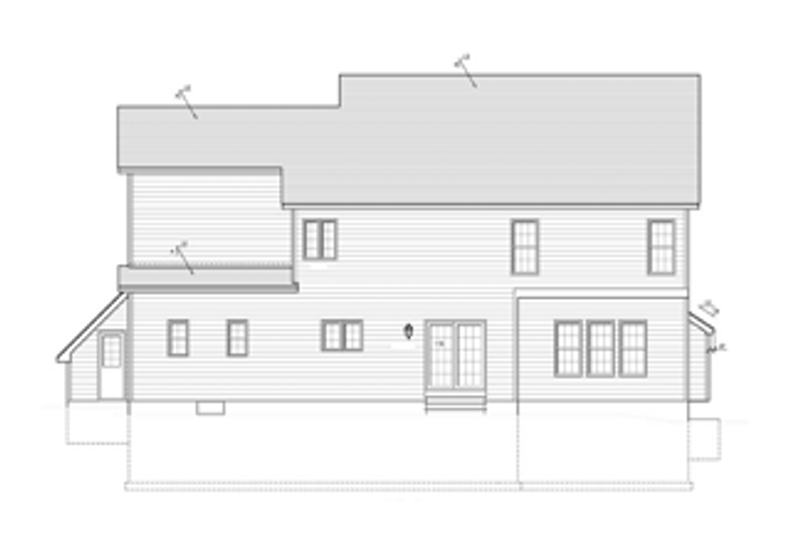 Home Plan - Exterior - Rear Elevation for Colonial House Plan #1010-37 - 4 bed, 2.5 bath