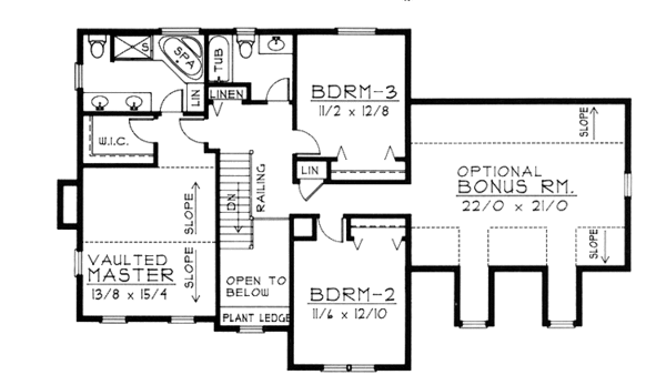House Plan Design - Country Floor Plan - Upper Floor Plan #1037-26