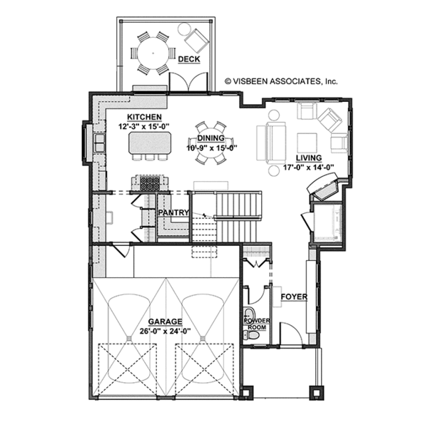 House Design - Craftsman Floor Plan - Main Floor Plan #928-268