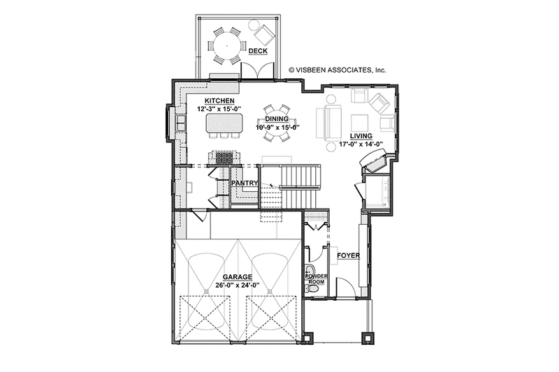 Home Plan - Floor Plan - Main Floor for Craftsman House Plan #928-268 - 3 bed, 3.5 bath