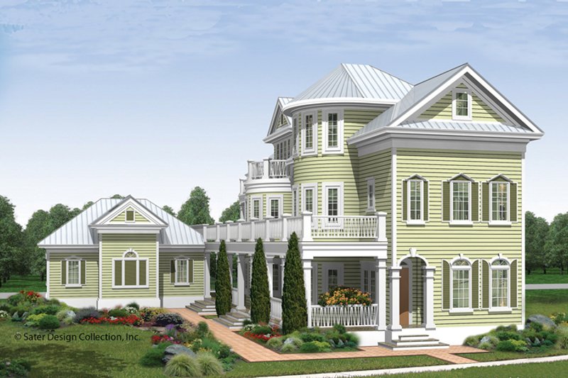 House Blueprint - Exterior - Front Elevation 3 for Traditional House Plan #930-409 - 3 bed, 4.5 bath