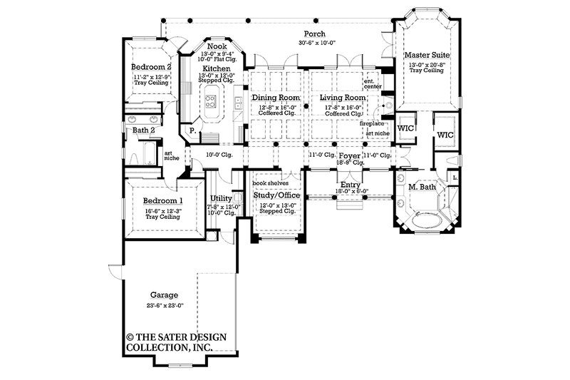 Architectural House Design - Floor Plan - Main Floor for Country House Plan #930-182 - 3 bed, 2 bath