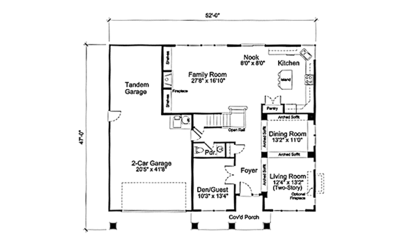 Architectural House Design - Country Floor Plan - Main Floor Plan #997-8