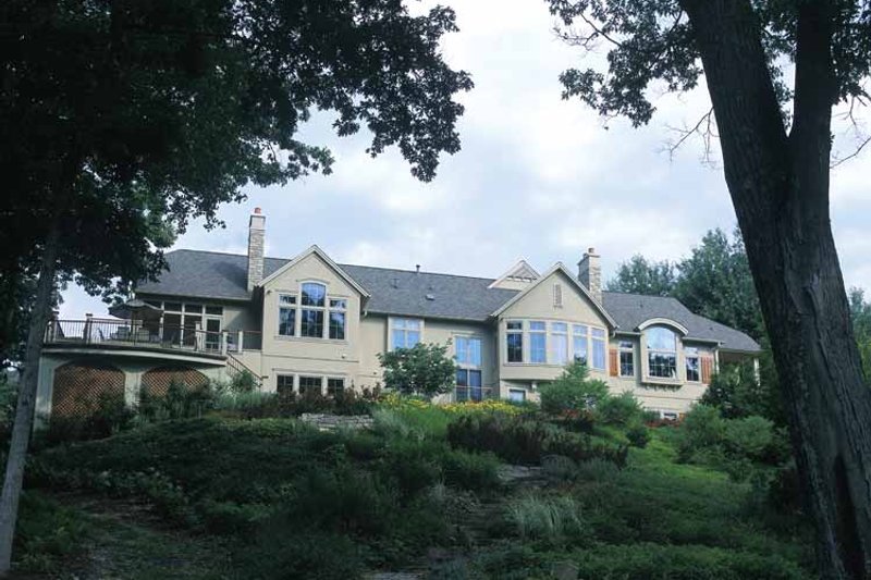Architectural House Design - Exterior - Rear Elevation for European House Plan #928-37 - 4 bed, 3 bath