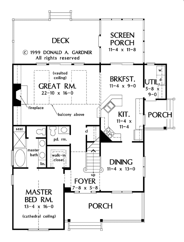 Country Floor Plan - Main Floor Plan #929-520