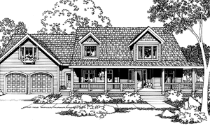 Home Plan - Country Exterior - Front Elevation Plan #997-21