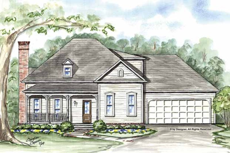 House Plan Design - Traditional Exterior - Front Elevation Plan #54-320