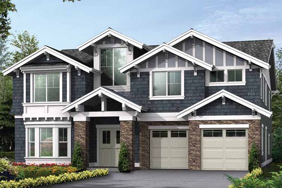 Exterior - Front Elevation 3 for Craftsman House Plan #132-482 - 5 bed, 4.5 bath
