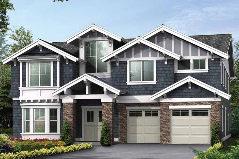 Home Plan - Exterior - Front Elevation 3 for Craftsman House Plan #132-482 - 5 bed, 4.5 bath