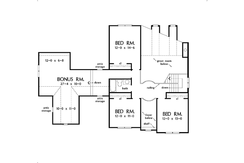 Dream House Plan - Floor Plan - Upper Floor for Country House Plan #929-599 - 4 bed, 2.5 bath
