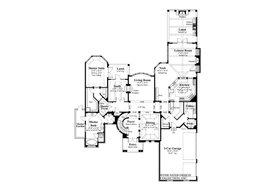 Floor Plan - Main Floor for European House Plan #930-361 - 4 bed, 4.5 bath