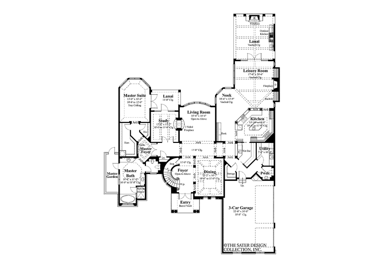 Home Plan - Floor Plan - Main Floor for European House Plan #930-361 - 4 bed, 4.5 bath