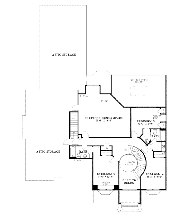 Dream House Plan - European Floor Plan - Upper Floor Plan #17-452