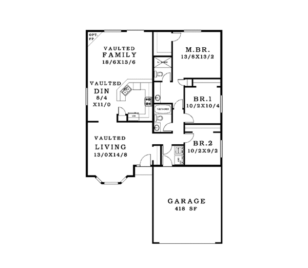 Craftsman Floor Plan - Main Floor Plan #943-20