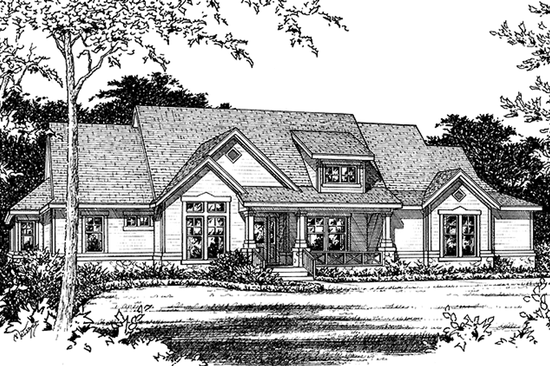 Home Plan - Country Exterior - Front Elevation Plan #472-356