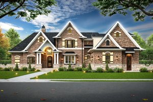 House Design - Exterior - Front Elevation for European House Plan #119-420 - 3 bed, 2 bath