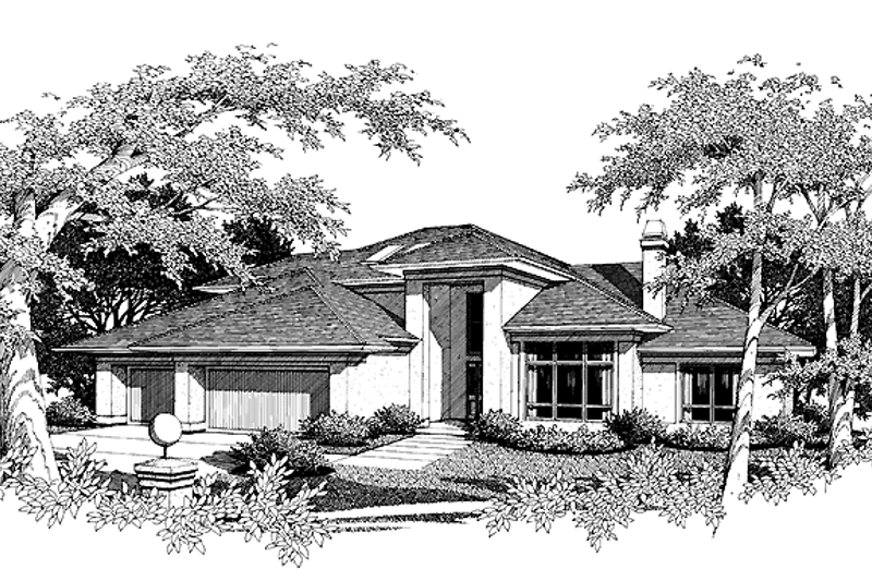 House Plan Design - Prairie Exterior - Front Elevation Plan #48-726
