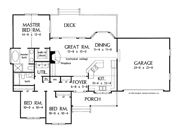 House Design - Country Floor Plan - Main Floor Plan #929-195