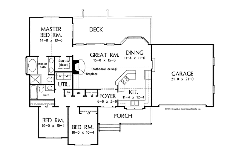 Home Plan - Floor Plan - Main Floor for Country House Plan #929-195 - 3 bed, 2 bath