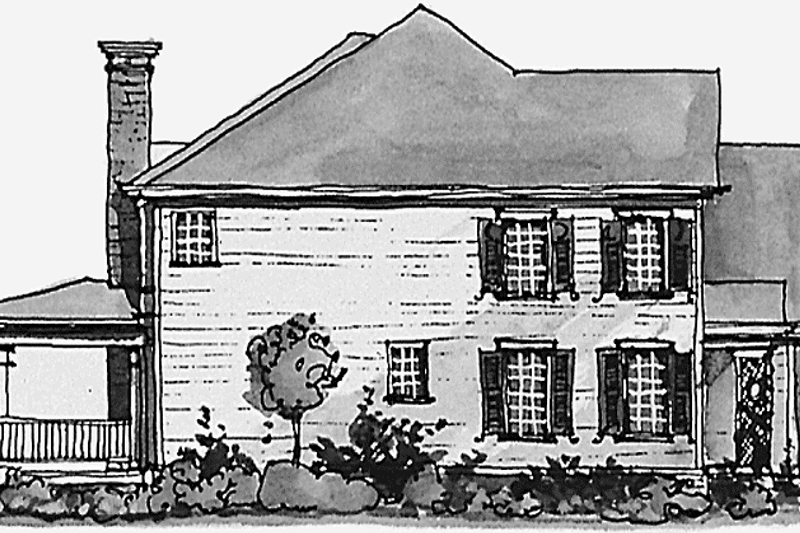 House Plan Design - Exterior - Other Elevation for Colonial House Plan #429-176 - 5 bed, 4 bath