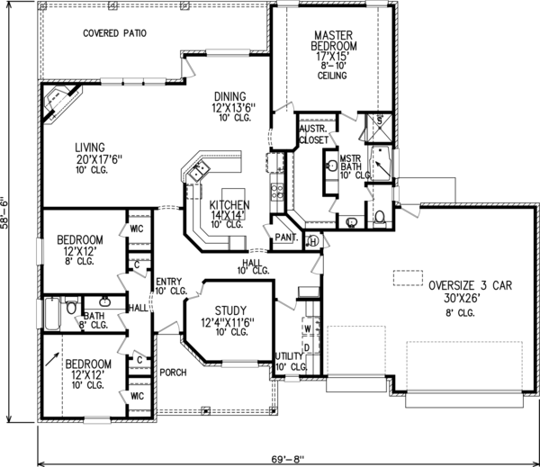 Traditional Floor Plan - Main Floor Plan #65-518