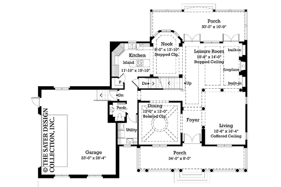 Floor Plan - Main Floor for Colonial House Plan #930-252 - 4 bed, 2.5 bath
