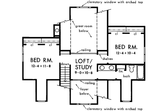 Floor Plan - Upper Floor for Country House Plan #929-122 - 3 bed, 2.5 bath