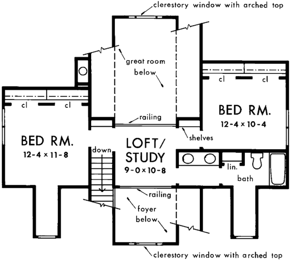 House Design - Country Floor Plan - Upper Floor Plan #929-122