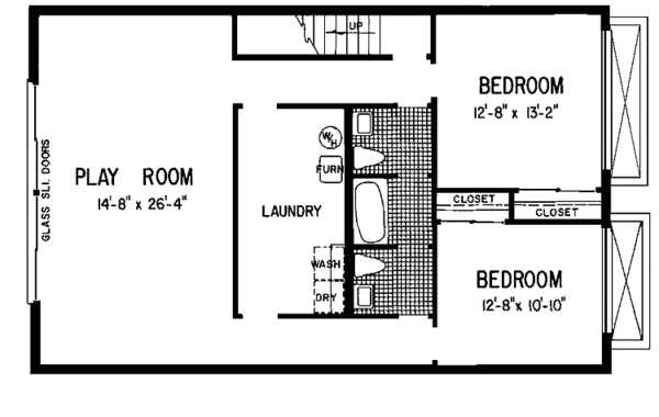 House Plan Design - Contemporary Floor Plan - Lower Floor Plan #72-1056