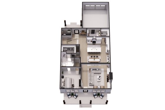 Floor Plan - Main Floor 1 for Farmhouse House Plan #51-1263 - 3 bed, 3.5 bath