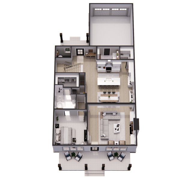 Farmhouse Floor Plan - Main Floor Plan #51-1263