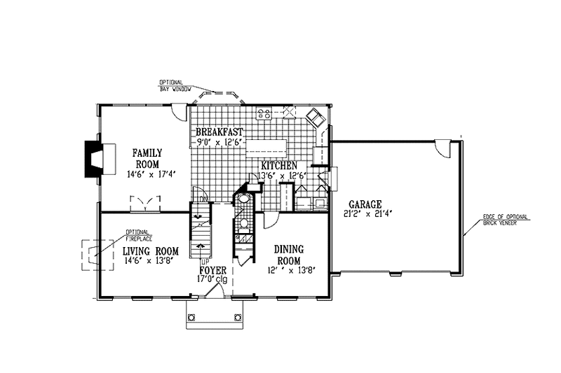 Dream House Plan - Floor Plan - Main Floor for Classical House Plan #953-6 - 4 bed, 2.5 bath