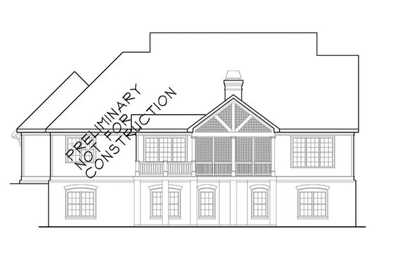 Exterior - Rear Elevation for Colonial House Plan #927-486 - 3 bed, 2.5 bath