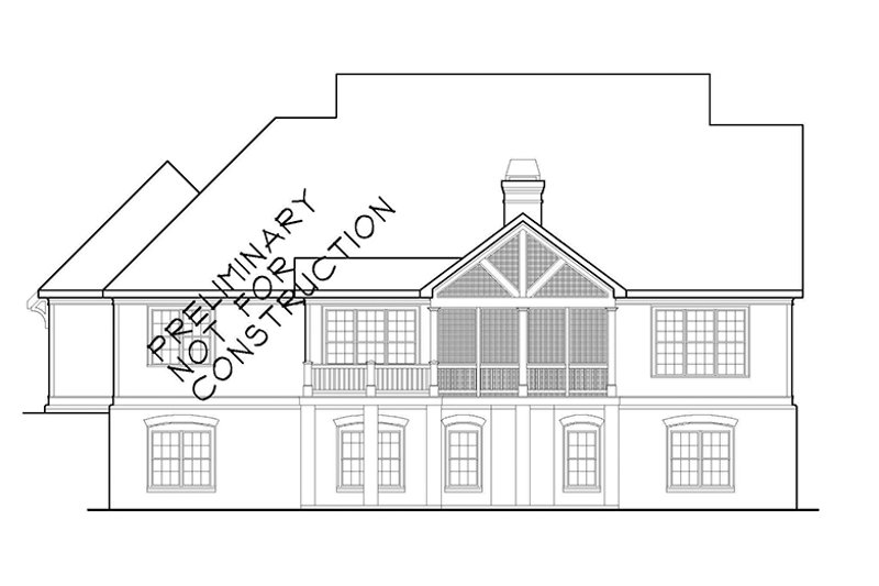Home Plan - Exterior - Rear Elevation for Colonial House Plan #927-486 - 3 bed, 2.5 bath