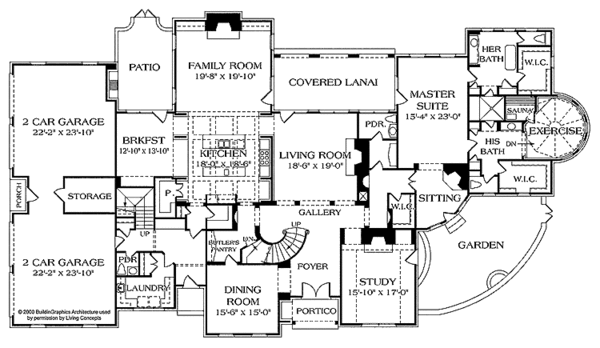 Architectural House Design - European Floor Plan - Main Floor Plan #453-378