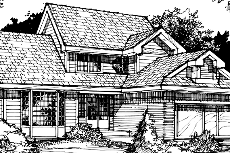 Architectural House Design - Craftsman Exterior - Front Elevation Plan #320-1094
