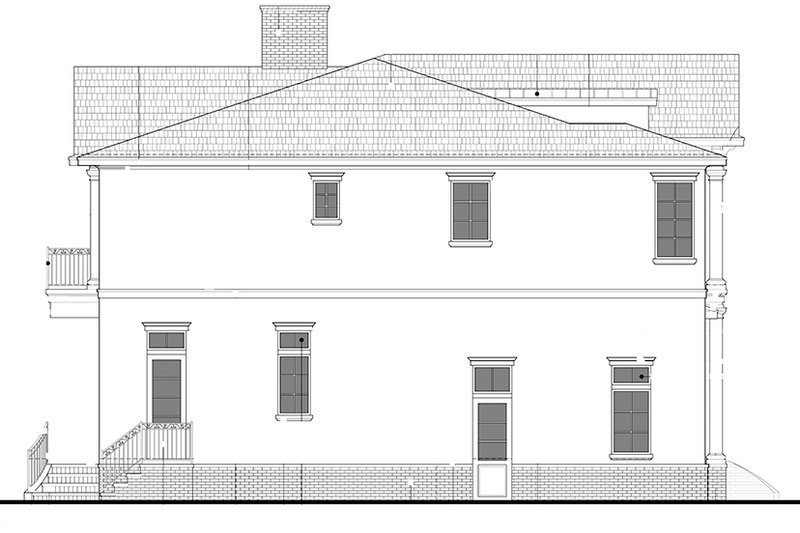 Dream House Plan - Exterior - Other Elevation 1 for Colonial House Plan #1058-82 - 6 bed, 5.5 bath