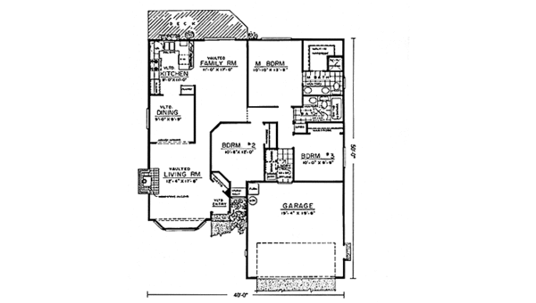 Home Plan - Traditional Floor Plan - Main Floor Plan #303-466