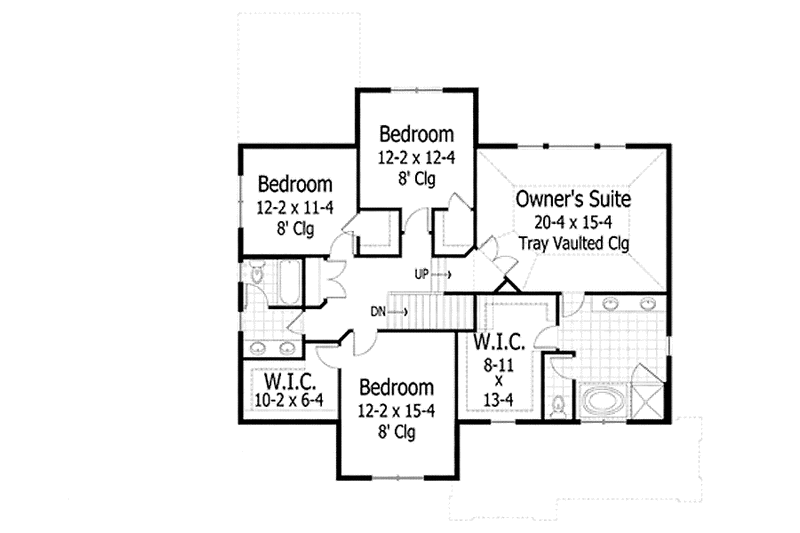 Home Plan - Floor Plan - Upper Floor for Country House Plan #51-1117 - 4 bed, 2.5 bath