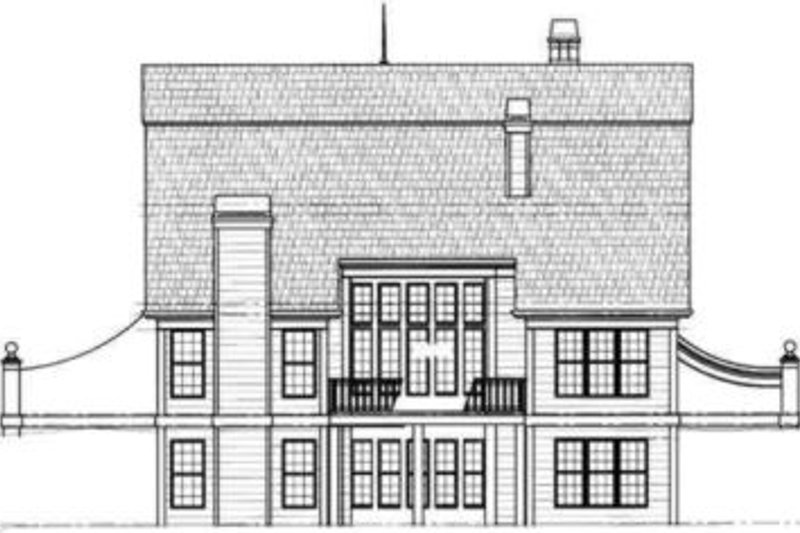 Home Plan - Exterior - Rear Elevation for Colonial House Plan #119-143 - 4 bed, 3.5 bath