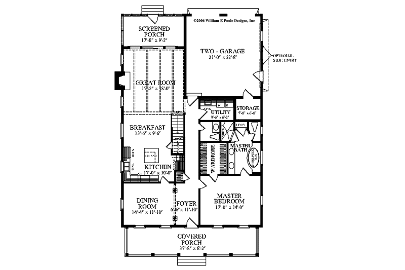 Dream House Plan - Floor Plan - Main Floor for Country House Plan #137-336 - 3 bed, 3.5 bath
