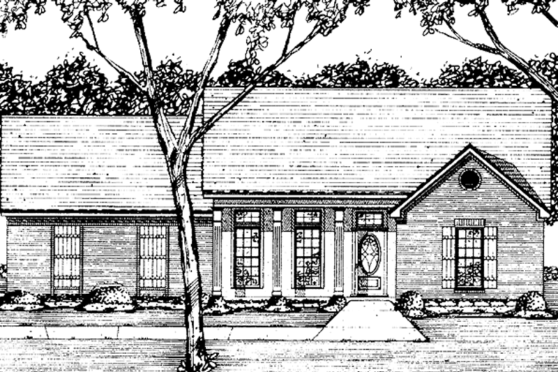 Dream House Plan - Ranch Exterior - Front Elevation Plan #36-512