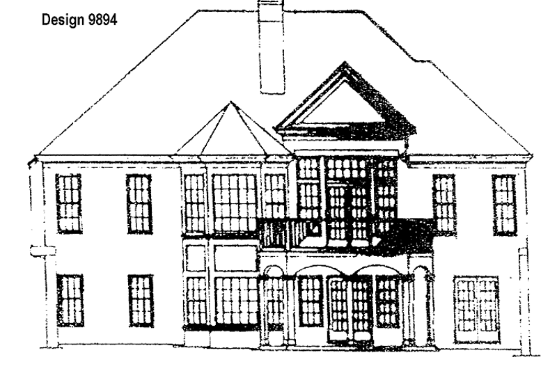 Home Plan - Exterior - Rear Elevation for Traditional House Plan #429-116 - 3 bed, 2.5 bath